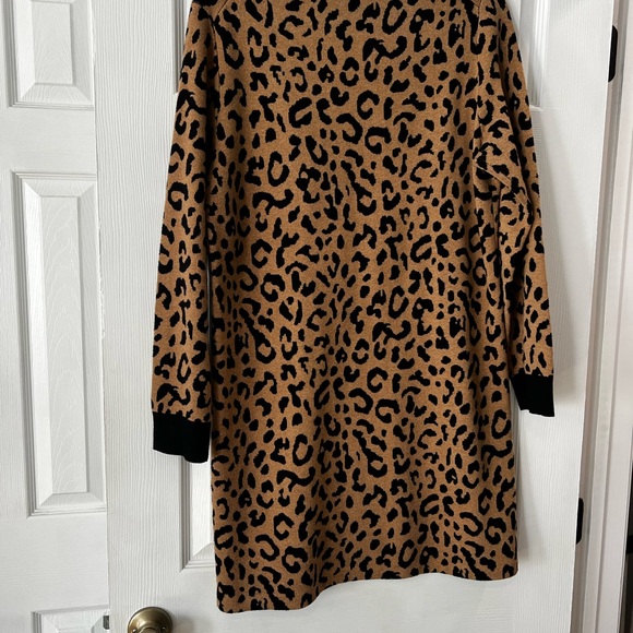 Leopard Print Sweater Dress - Picture 2 of 2